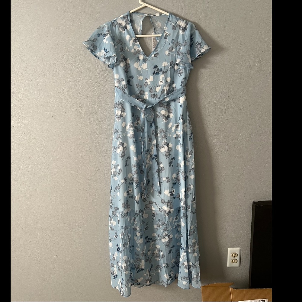 Summer open back maxi